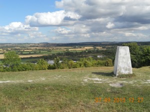 Totterhoe trig point and view.